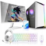 BIAŁY ZESTAW KOMPUTER GAMINGOWY RYZEN 5|RX580|16GB